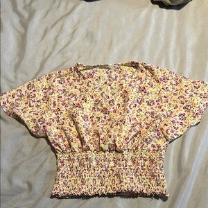 Floral Smocked Women's Top Size Small
